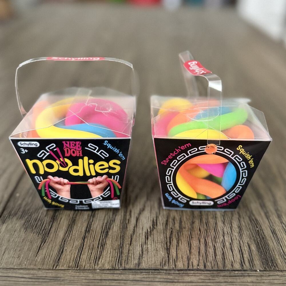 Authentic Schylling Needoh Noodlies 5-Pack Squishy Sensory Fidget New RARE 2019!